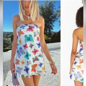 Butterfly Taylor Tube Mini Dress